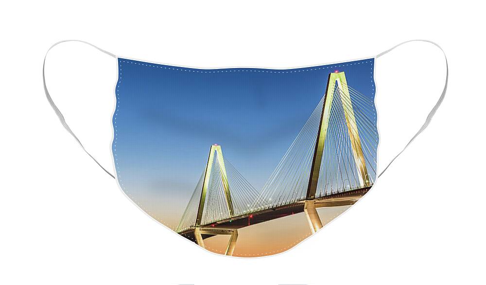 Ravenel Face Mask featuring the photograph Ravenel at Sunset by Jon Glaser