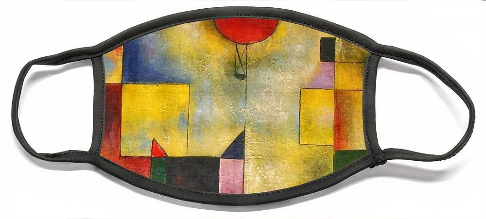 Paul Klee Face Mask featuring the painting Red Balloon by Paul Klee