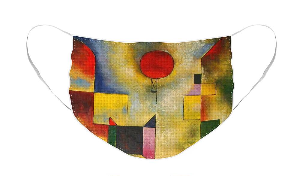 Paul Klee Face Mask featuring the painting Red Balloon by Paul Klee