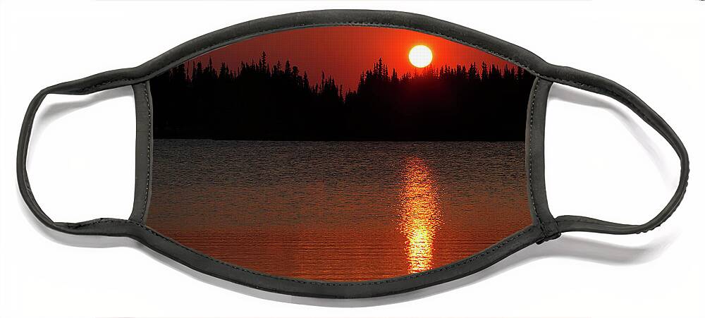 Sunrises Face Mask featuring the photograph Red Dawn by Jim Garrison