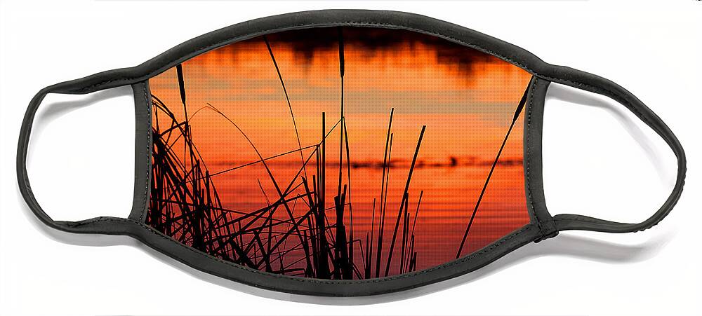 Sunsets Face Mask featuring the photograph Red Skies by Jim Garrison
