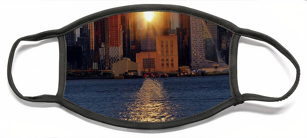 Sunset Face Mask featuring the photograph Reflected Sunset by Leon deVose