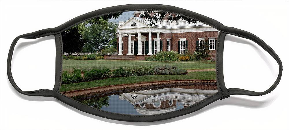 Usa Face Mask featuring the photograph Reflections of Monticello by LeeAnn McLaneGoetz McLaneGoetzStudioLLCcom