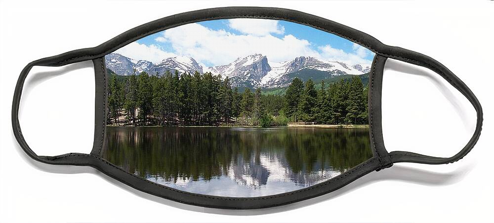 Sprague Lake Face Mask featuring the photograph Reflections of Sprague Lake by Dorrene BrownButterfield