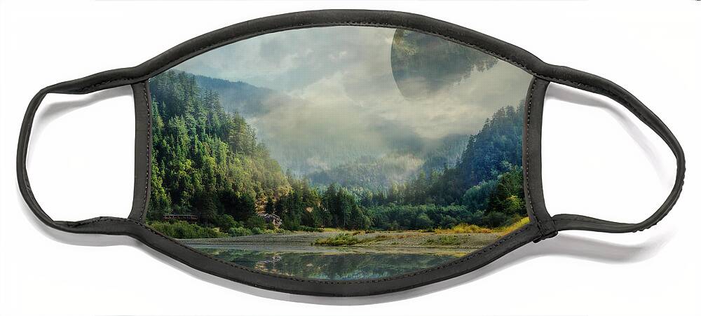 Appalachia Face Mask featuring the photograph Reflections Up and Down by Debra and Dave Vanderlaan
