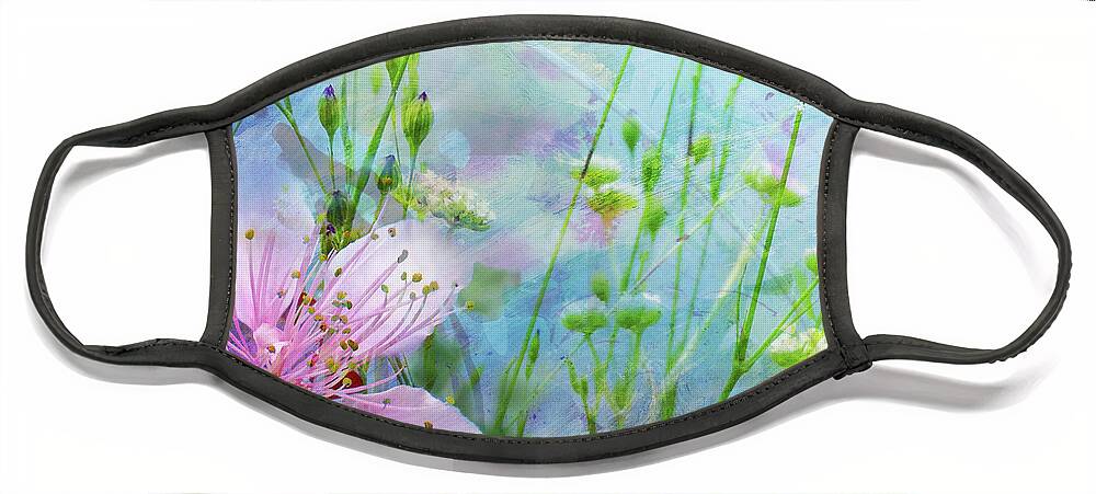 Flowers Face Mask featuring the photograph Remembering Monet by Carla Parris