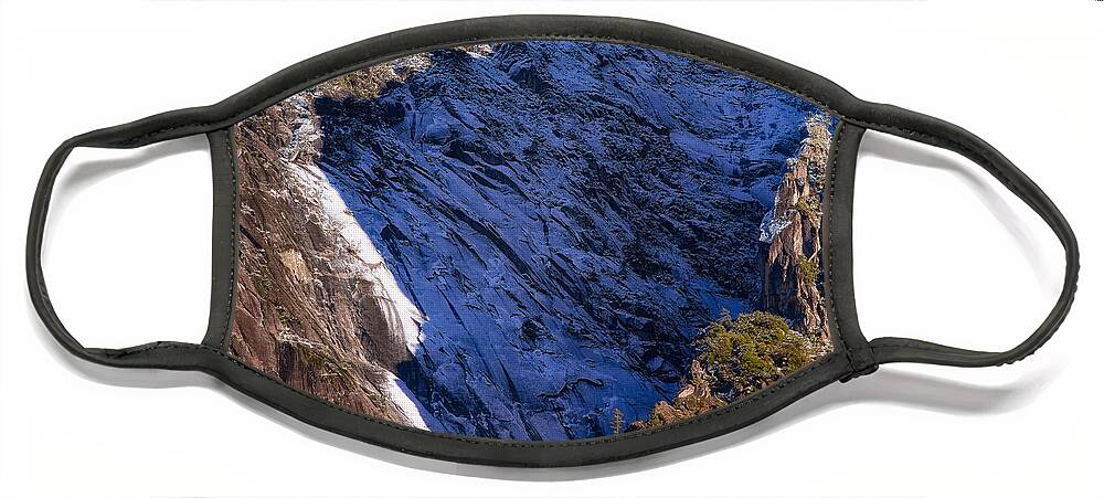 Yosemite Face Mask featuring the photograph Ridgeline Shadows by Anthony Michael Bonafede