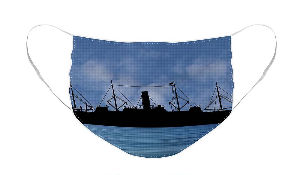 Rms Carpathia Face Mask featuring the photograph RMS Carpathia 1903 v1 by Smart Aviation