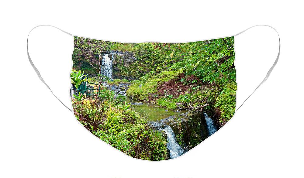 Road To Hana Face Mask featuring the photograph Road to Hana Study 14 by Robert Meyers-Lussier