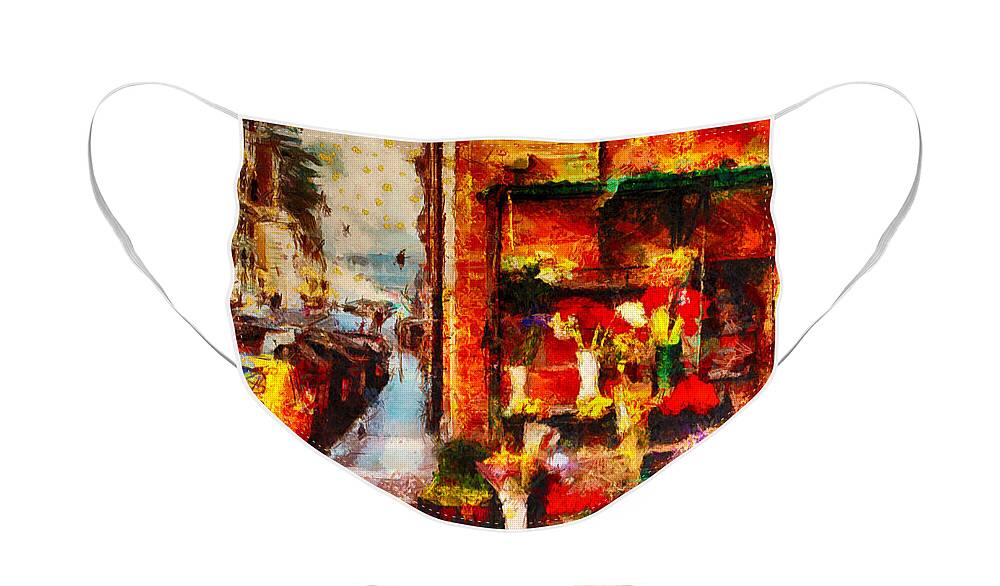 Rome Colors Face Mask featuring the photograph Rome Street Colors by Stefano Senise