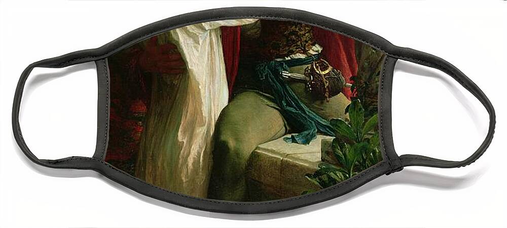 Romeo And Juliet Face Mask featuring the painting Romeo and Juliet by Frank Dicksee