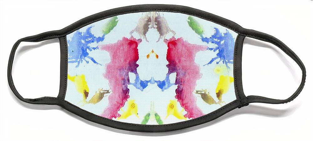 Science Face Mask featuring the photograph Rorschach Test Card No. 10 by Science Source