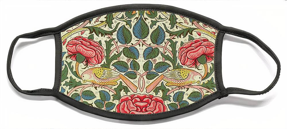 Arts And Crafts Movement Face Mask featuring the tapestry - textile Rose, 1883 by William Morris