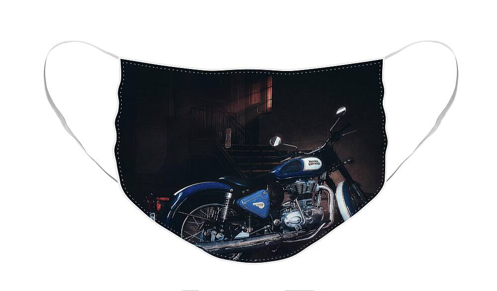 Royal Enfield Face Mask featuring the photograph Royal Enfield by Scott Norris