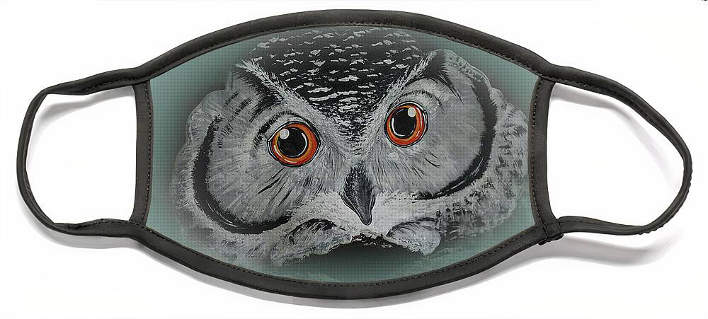 Owl Face Mask featuring the photograph Precocious Owl #2 by Jeff Cooper