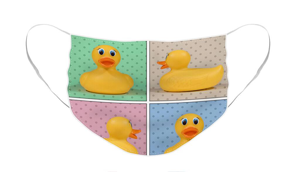 Scott Norris Photography Face Mask featuring the photograph Rubber Ducky by Scott Norris
