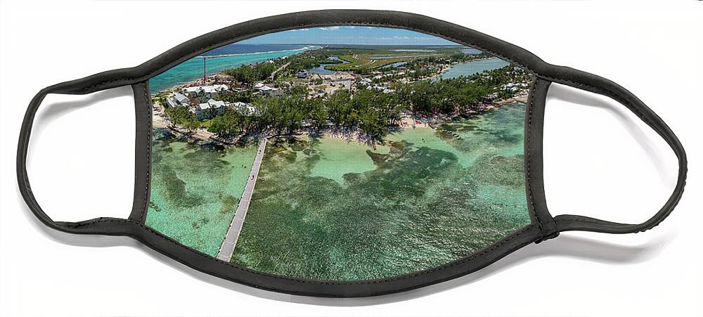 3scape Face Mask featuring the photograph Rum Point Beach Panoramic by Adam Romanowicz