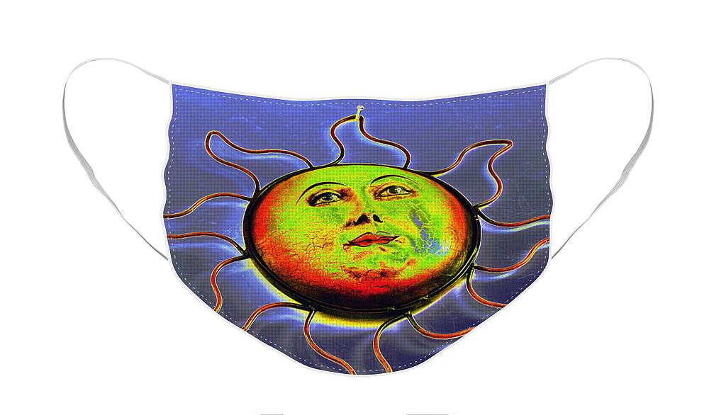 Sun Face Mask featuring the photograph Running Sun by Larry Beat