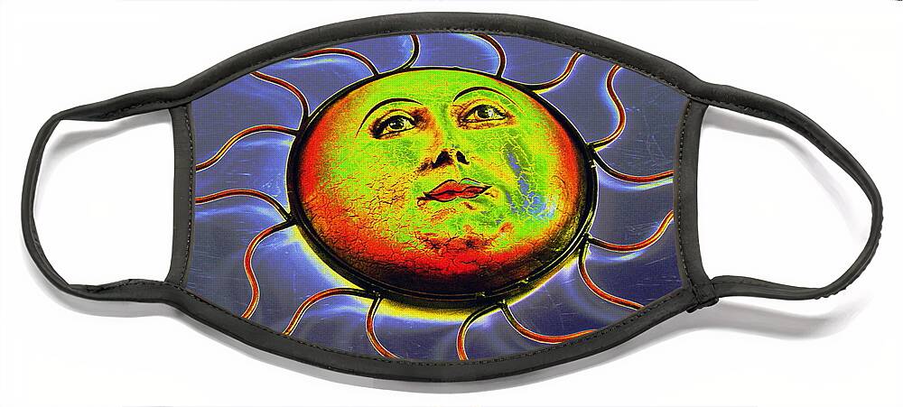 Sun Face Mask featuring the photograph Running Sun by Larry Beat