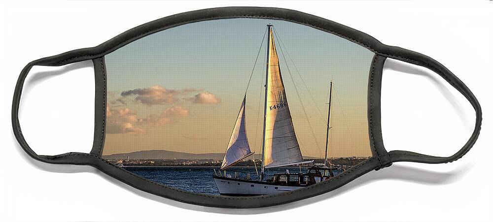 Lisbon Face Mask featuring the photograph Sail Away from Lisbon by Pablo Lopez