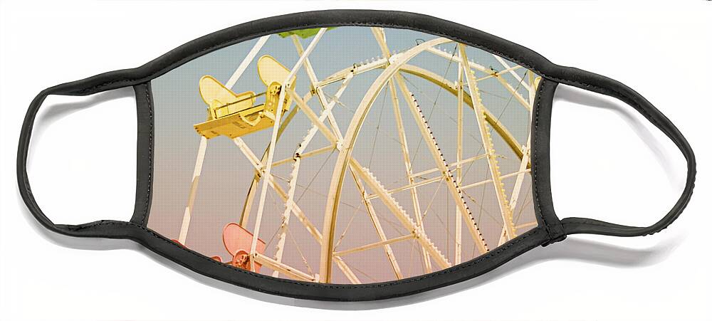 Ferris Wheel Face Mask featuring the photograph Santa Cruz Ferris Wheel by Linda Woods
