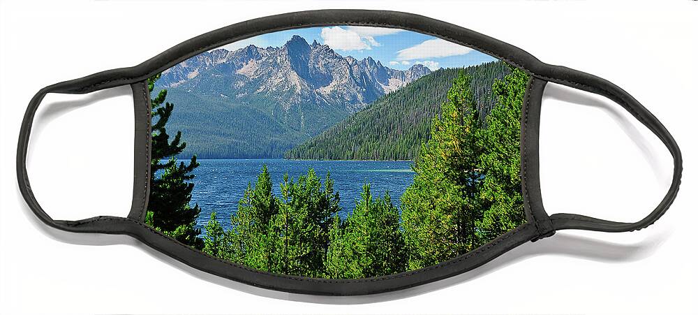 Sawtooth Mountains Face Mask featuring the photograph Sawtooth Serenity II by Greg Norrell