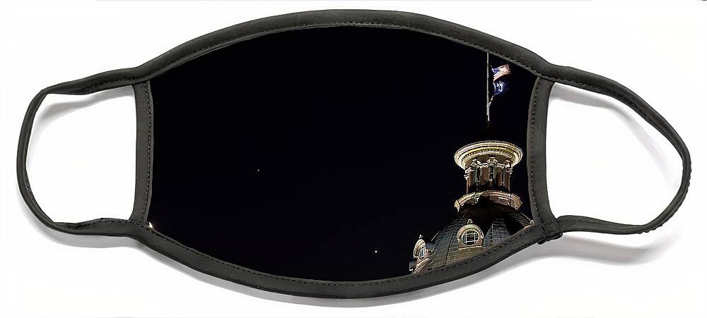 Sc Face Mask featuring the photograph SC State House Dome and Conjunction by Charles Hite