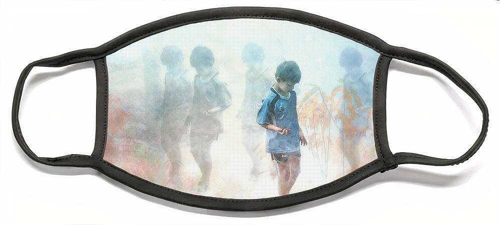 Digital Art Face Mask featuring the photograph Scavenger--holding The Earth by Melissa D Johnston