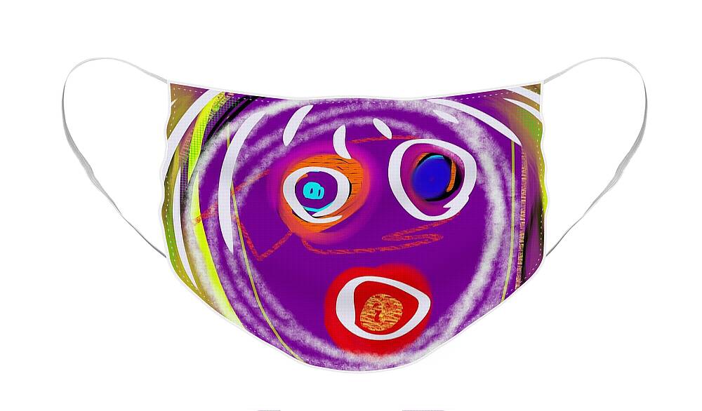 Susan Fielder Art Face Mask featuring the digital art Screaming for Attention by Susan Fielder
