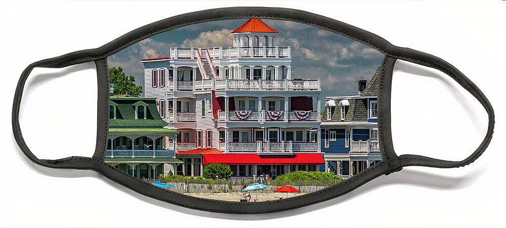 Cape May Face Mask featuring the photograph Sea Mist Hotel by Nick Zelinsky Jr