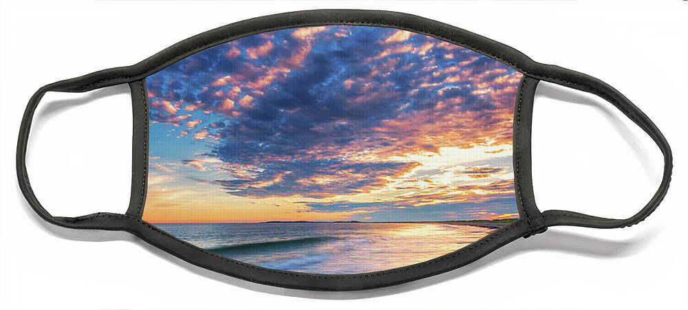 Seascape Face Mask featuring the photograph Sea of Glass by Kim Carpentier
