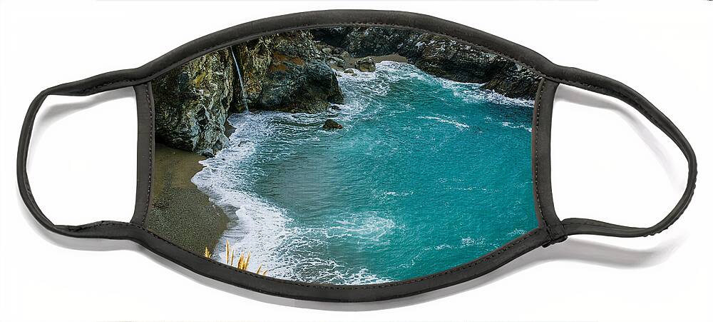 Big Sur Face Mask featuring the photograph Secluded Beach by Misty Tienken