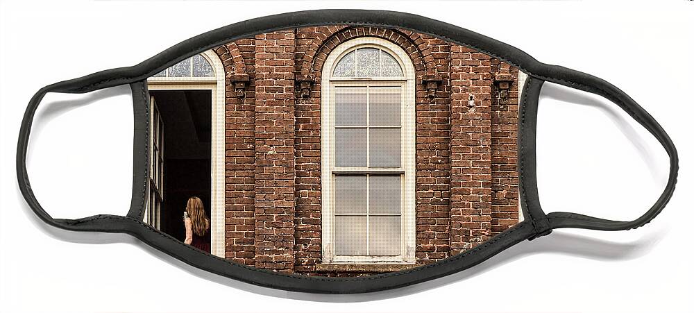 Knoxville Face Mask featuring the photograph Selfie in the Window by Sharon Popek