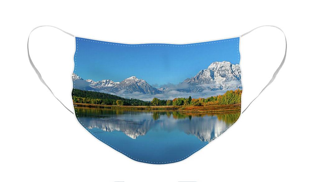 Oxbow Bend Face Mask featuring the photograph Serenity by Ronnie And Frances Howard