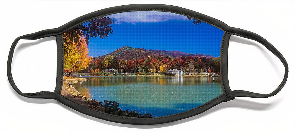 Asheville Face Mask featuring the photograph Seven Sisters from Lake Tomahawk by Joye Ardyn Durham