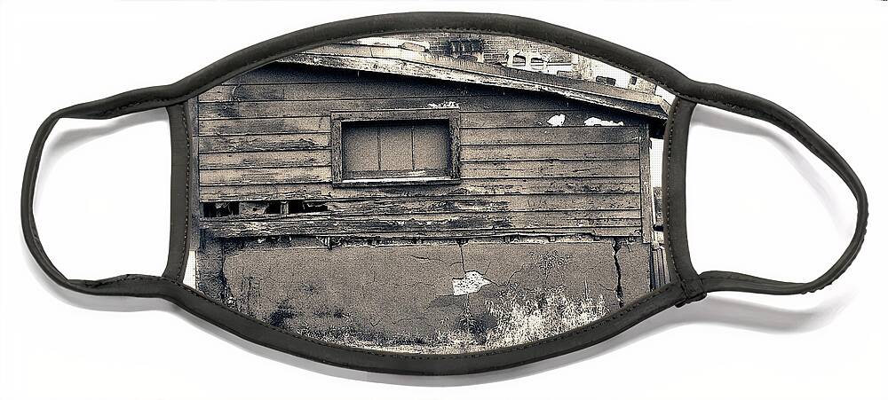 Shack Face Mask featuring the photograph Shabby Shack By The Tracks by Phil Perkins