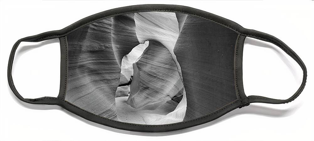 Antelope Canyon Face Mask featuring the photograph Shadows in Antelope Canyon by Jon Glaser