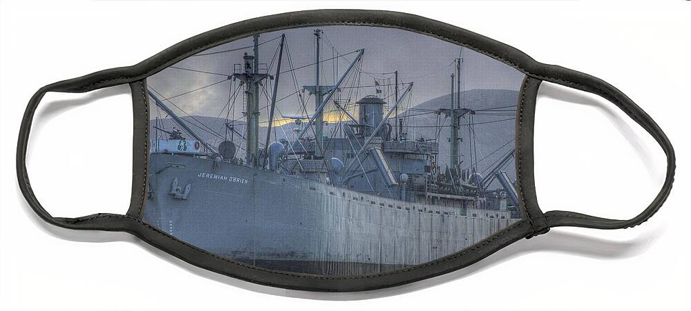 Bay Area Face Mask featuring the photograph Ship at the harbor by Randy Wehner