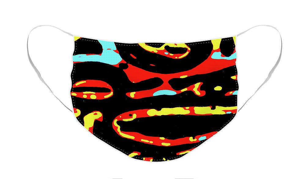 Abstract Face Mask featuring the photograph Shoreline Abstract by Gina O'Brien