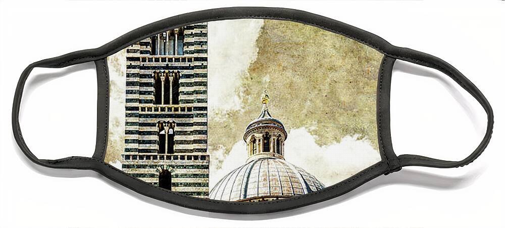 Siena Face Mask featuring the photograph Siena Duomo tower and cupola by Weston Westmoreland