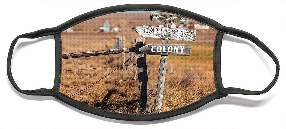 Sign Face Mask featuring the photograph Sign Post by Todd Klassy