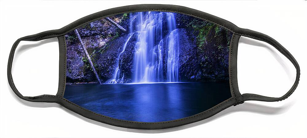 Falls Face Mask featuring the photograph Silver Falls - Upper North Falls by Pelo Blanco Photo