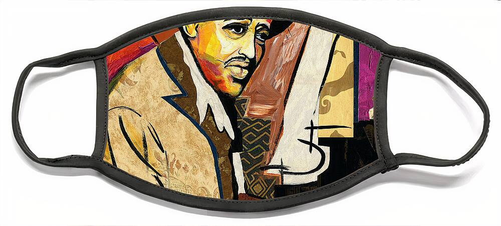 Everett Spruill Face Mask featuring the painting Sir Duke Ellington by Everett Spruill