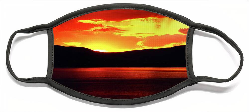 Sunsets Face Mask featuring the photograph Sky Of Fire by Aidan Moran