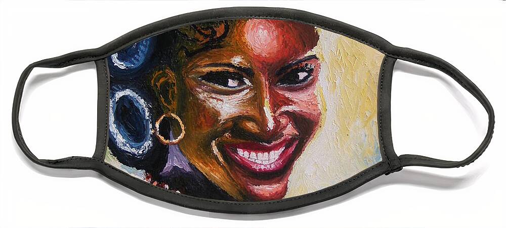 Smiles Face Mask featuring the painting Smile by Olaoluwa Smith