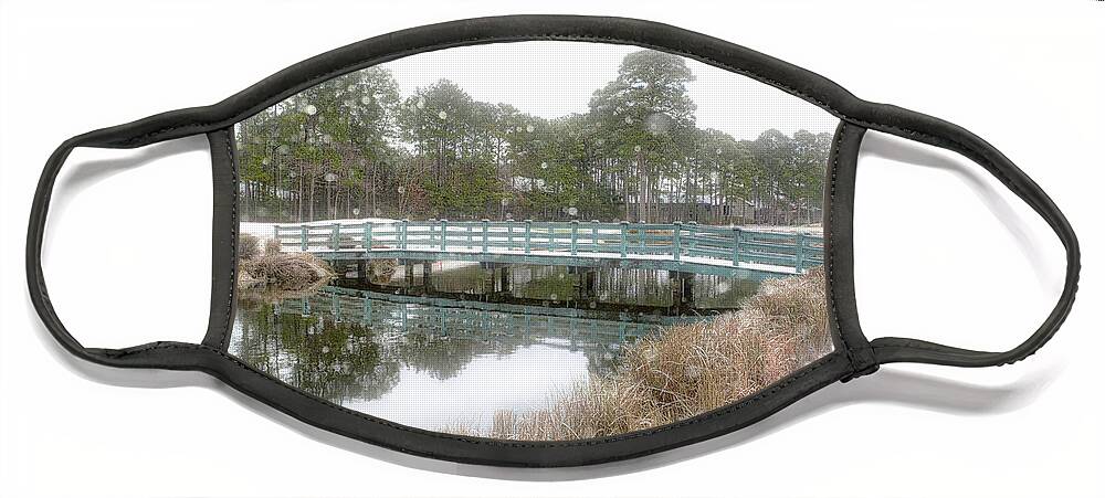Scenic Face Mask featuring the photograph Snow Storm 1 by Kathy Baccari