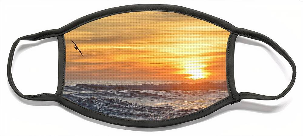 Obx Sunrise Face Mask featuring the photograph Soaring High by Barbara Ann Bell