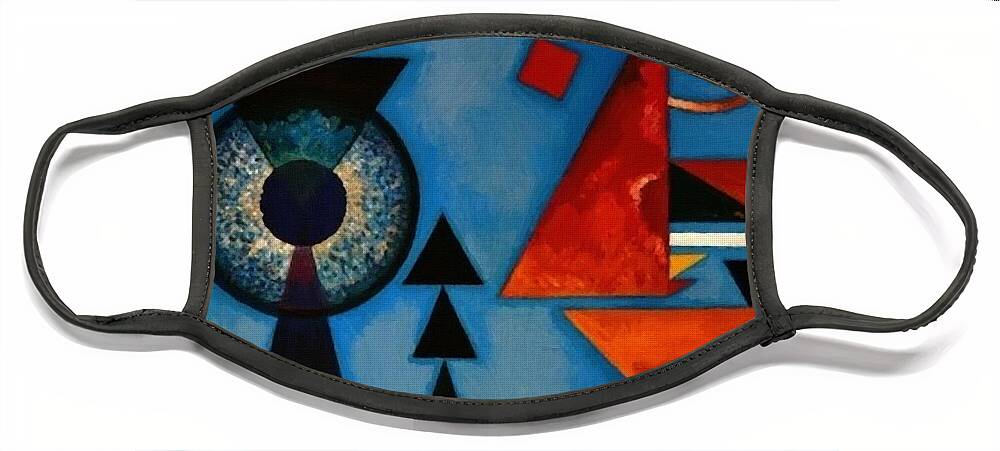 Wassily Kandinsky Face Mask featuring the painting Soft Hard by Wassily Kandinsky