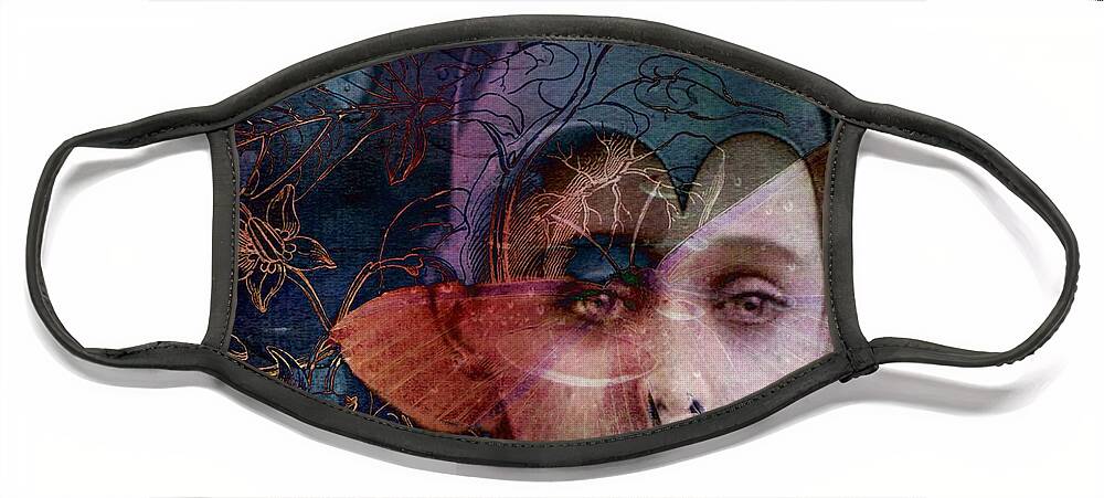 Dark Art Face Mask featuring the digital art Solaris by Delight Worthyn
