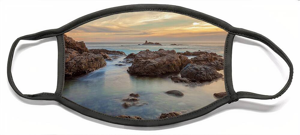 American Landscapes Face Mask featuring the photograph Solicitous Sea by Jonathan Nguyen